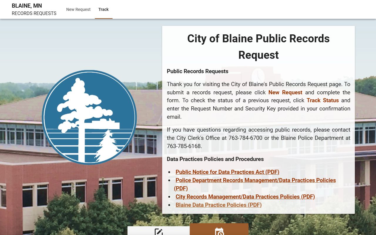 brooklyn park justfoia portal booking reports request