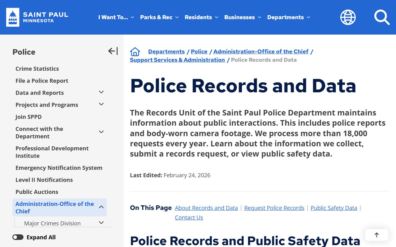 st paul police records unit booking reports