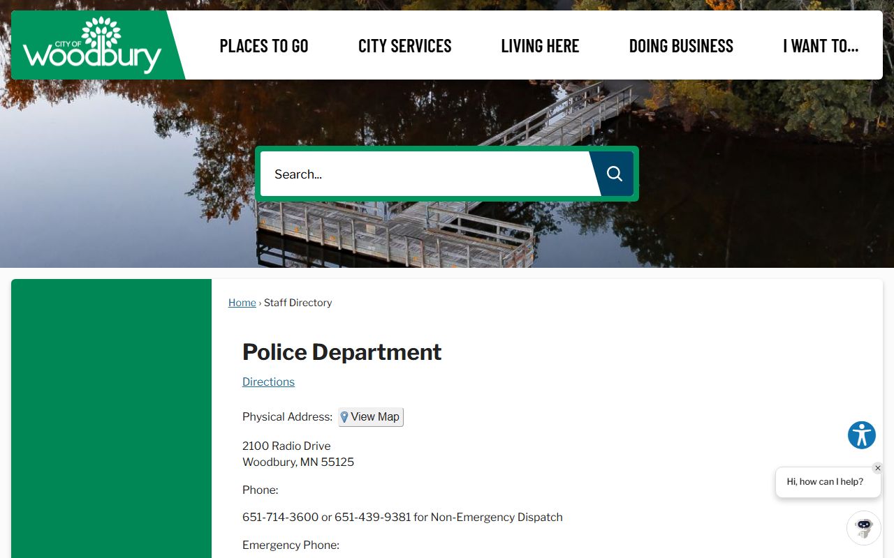 woodbury police staff directory booking reports