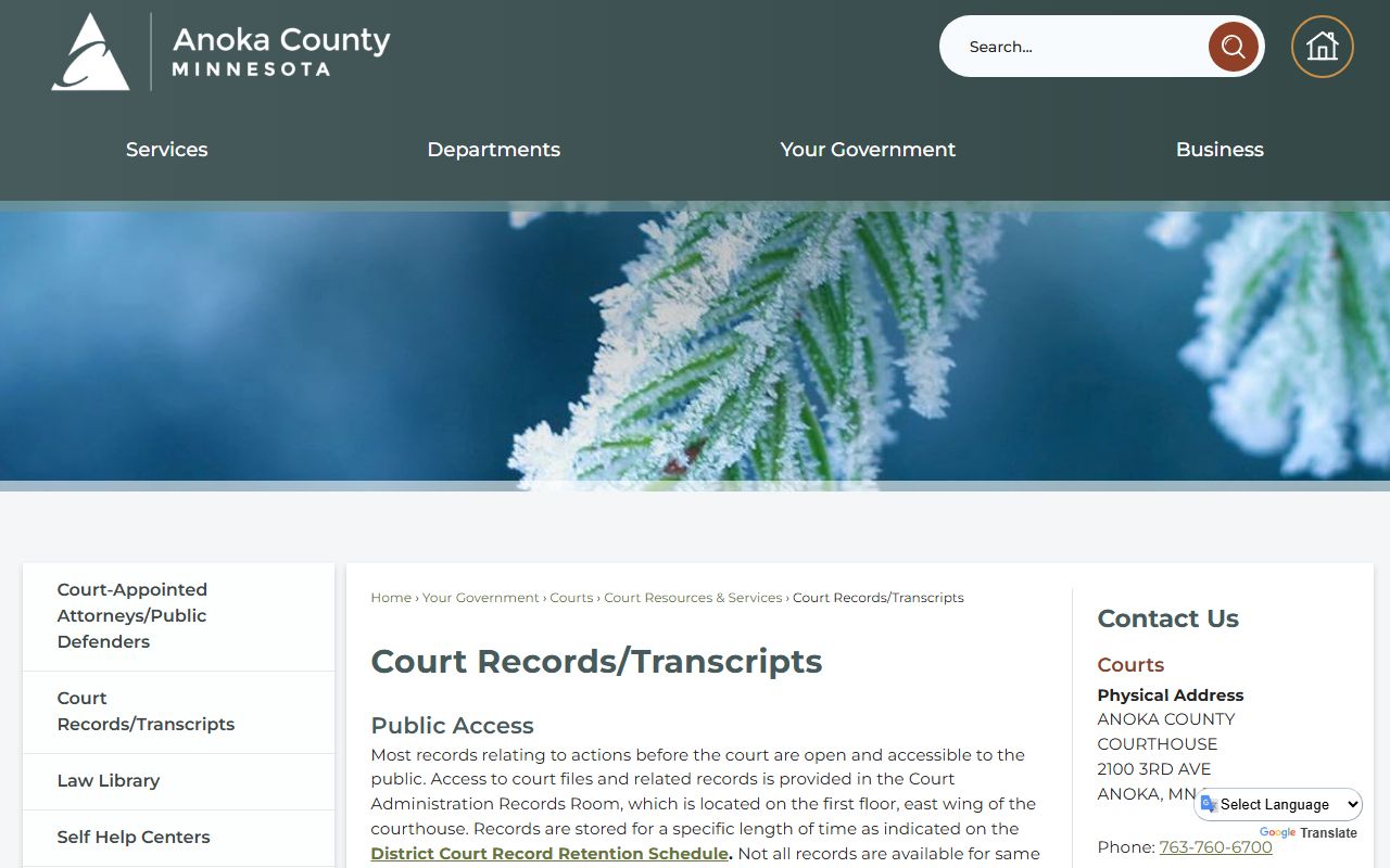 Anoka County Sheriff's Office website for booking reports