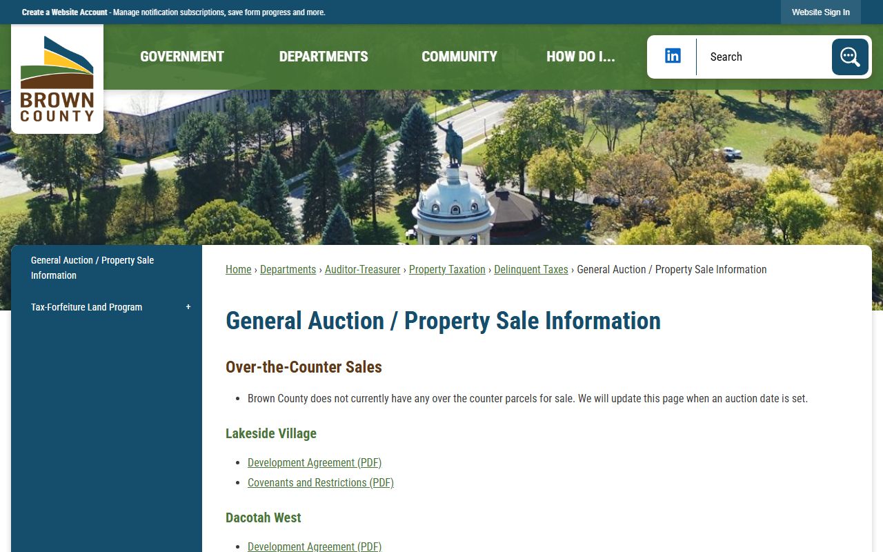 Brown County Sheriff's Office website