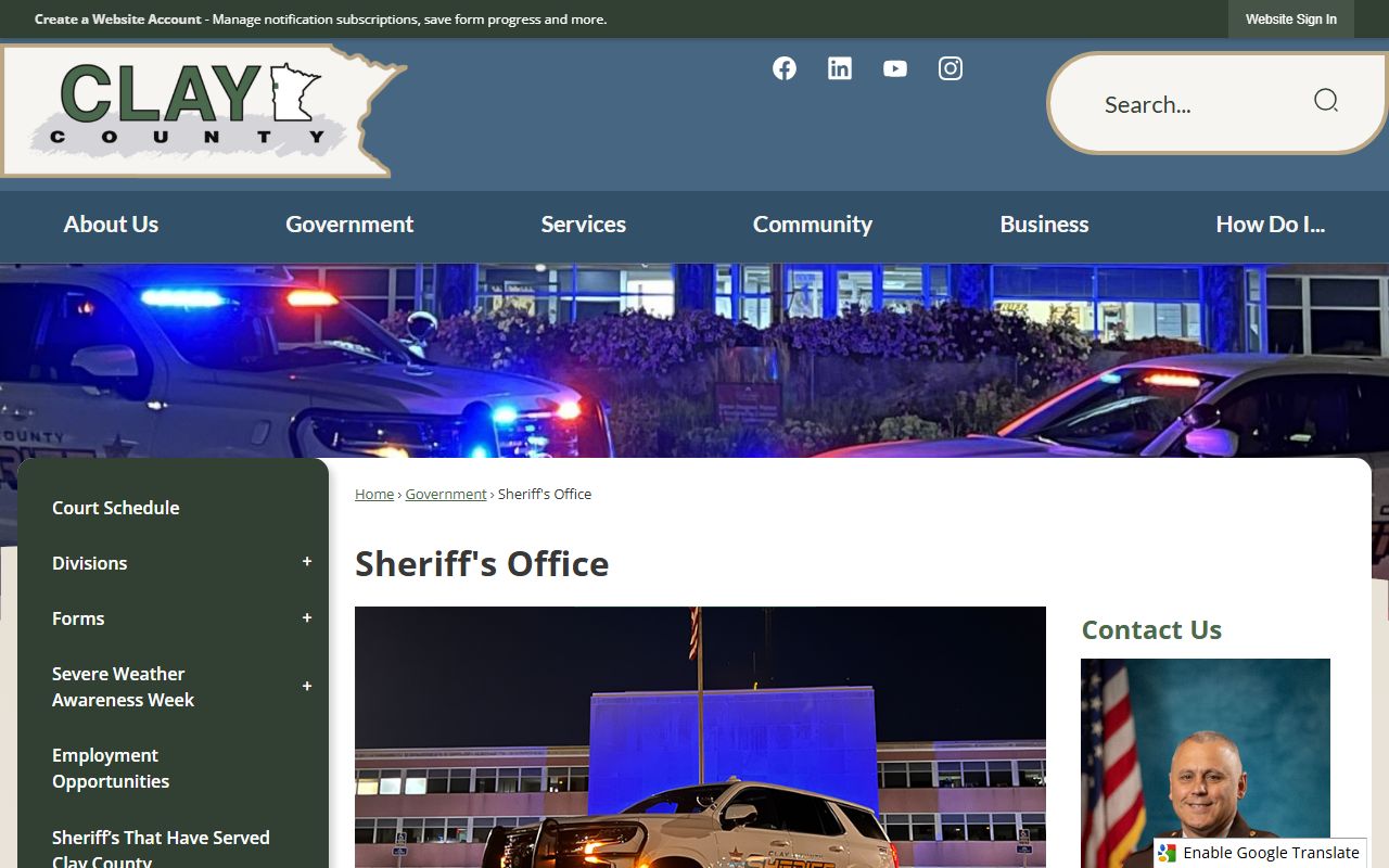 Clay County Sheriff's Office booking reports page