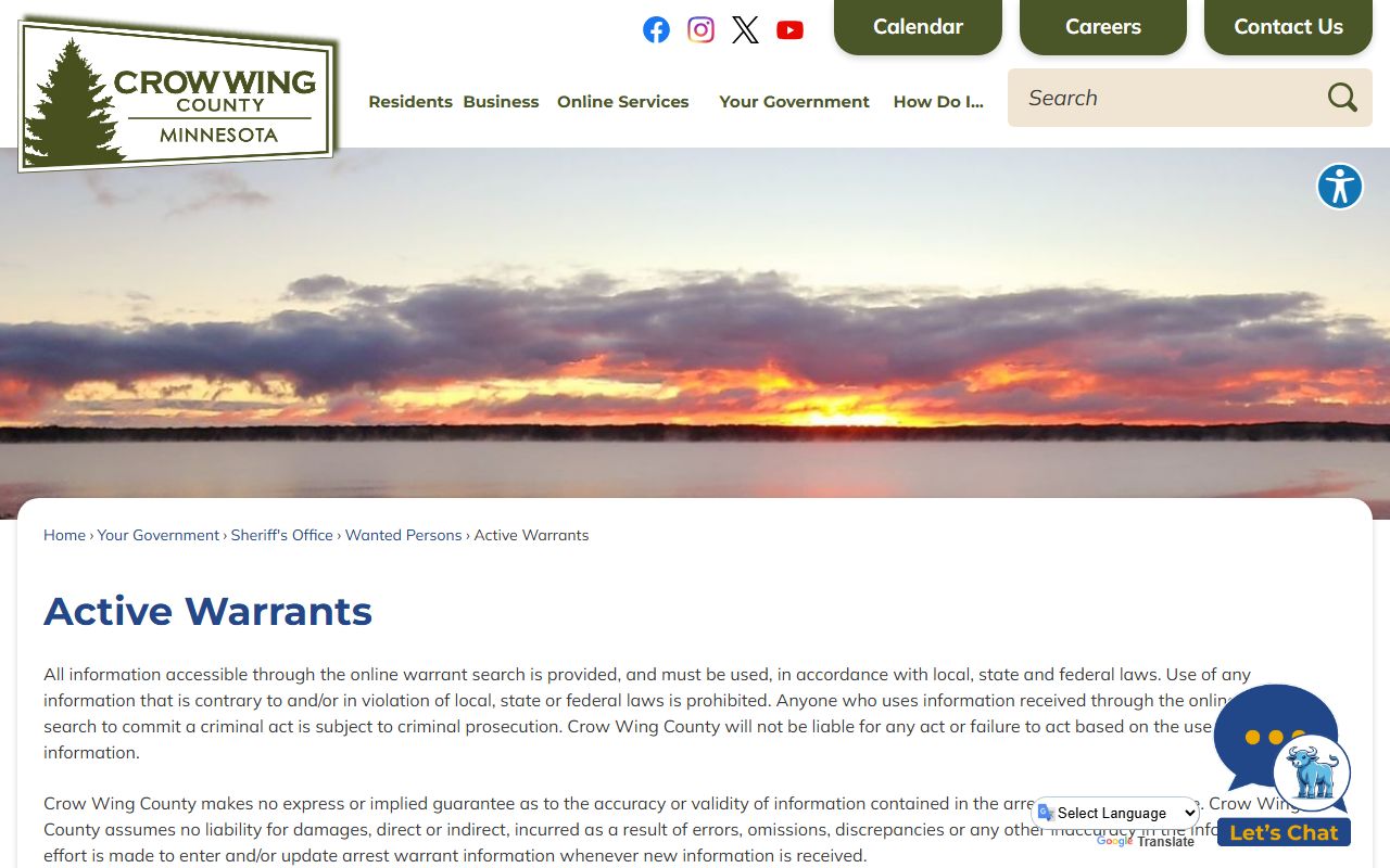 Crow Wing County active warrants list