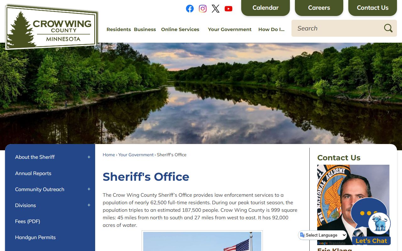 Crow Wing County Sheriff's Office website