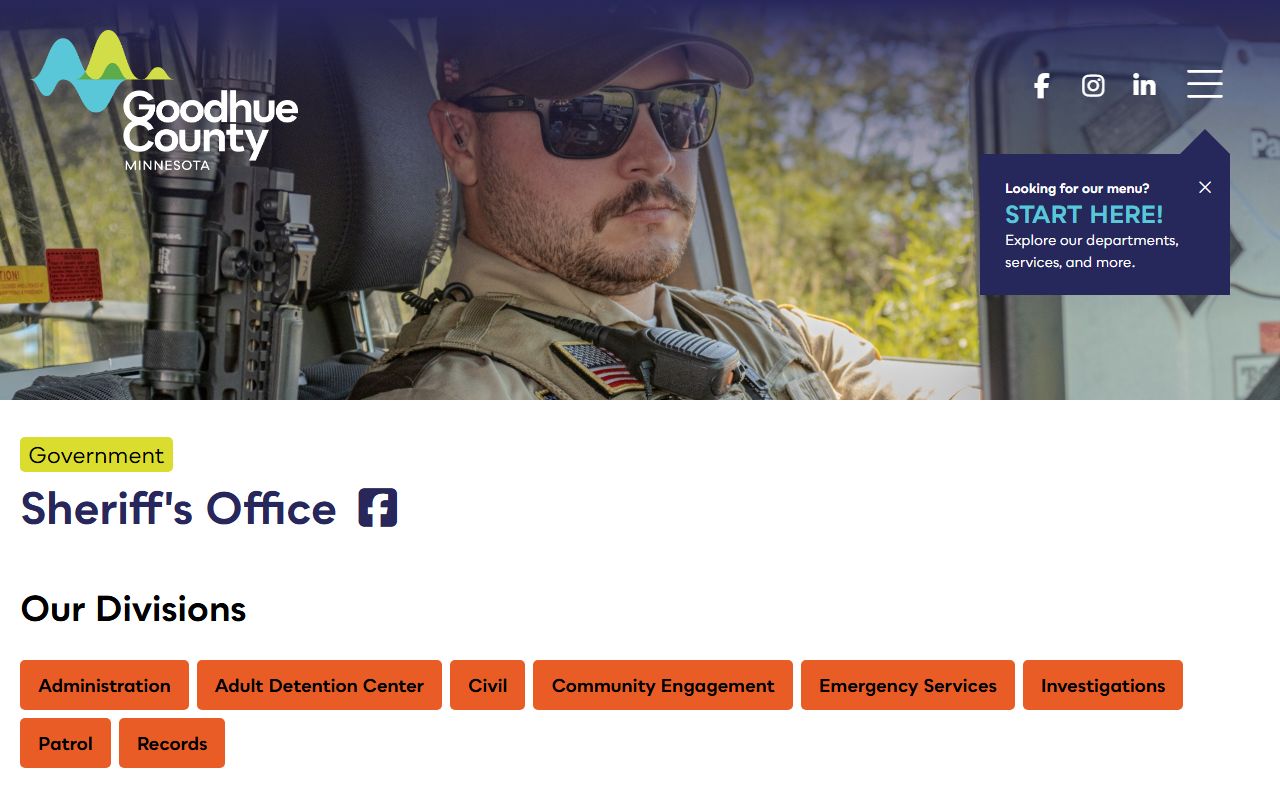 Goodhue County Sheriff's Office booking reports