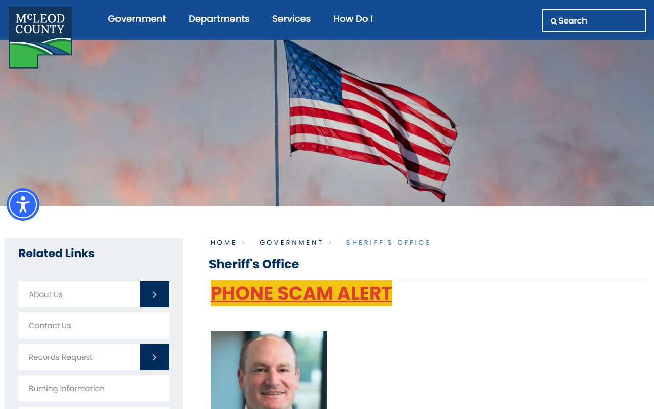 McLeod County Sheriff's Office website for booking reports