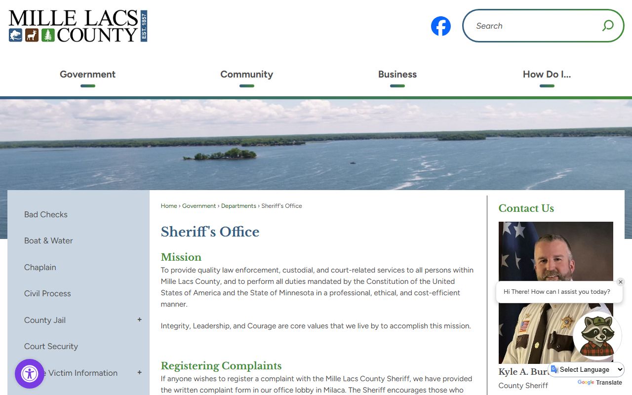 Mille Lacs County Sheriff's Office for booking reports