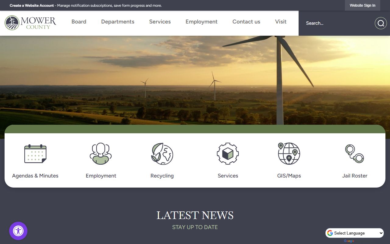 Mower County website for booking reports and jail records