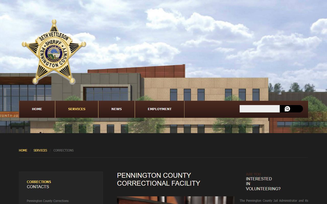 Pennington County Jail booking reports and inmate information