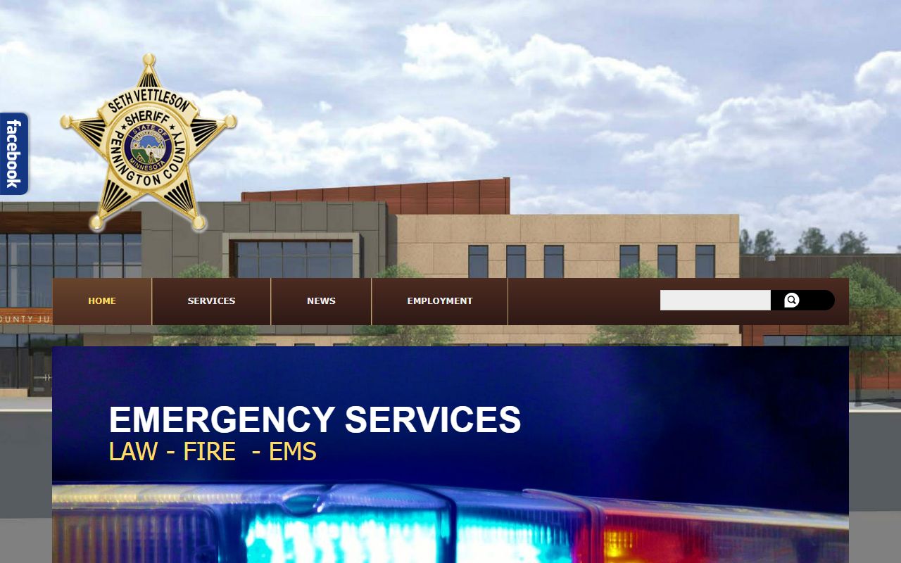 Pennington County Sheriff website for booking reports and inmate records