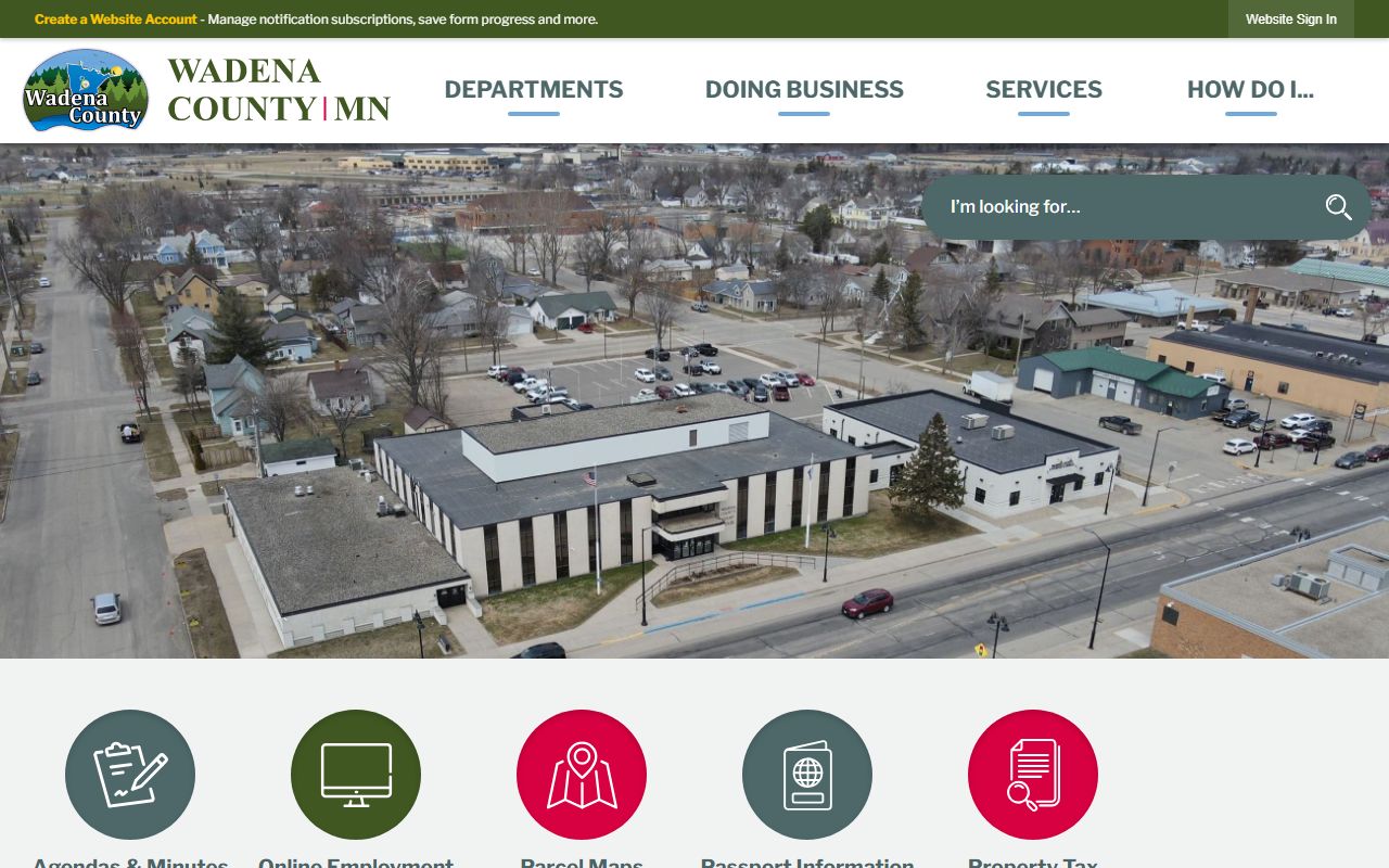 Wadena County Sheriff's Office website for booking reports