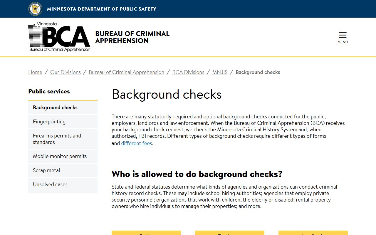 BCA Background Checks Minnesota booking reports