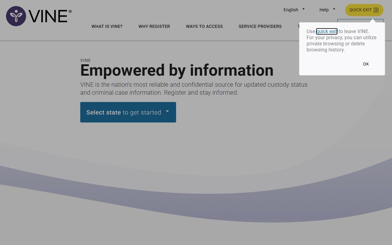 VINE Link statewide Minnesota booking reports custody status